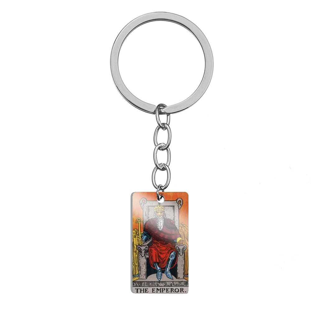 Major Arcana Stainless Steel Keychain | Tarot Card Accessories