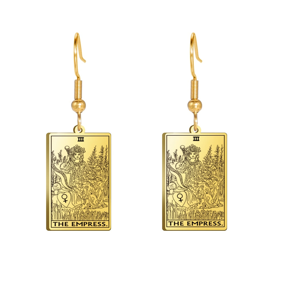 Tarot Card Gold/Silver Earring Set | Major Arcana, Spiritual Jewelry