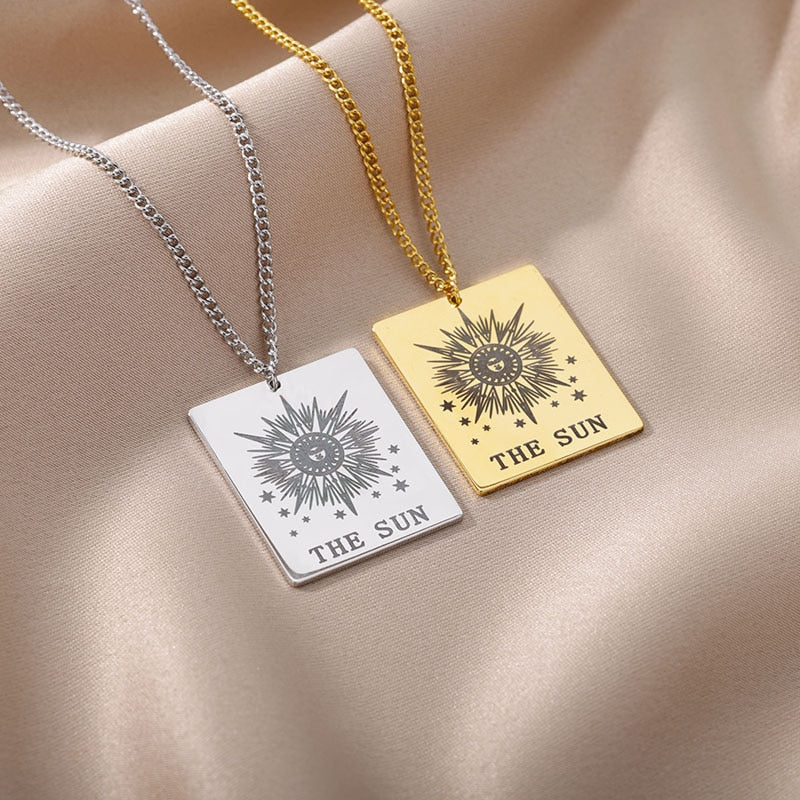 Vintage Tarot Card Pendant Necklace | Major Arcana Tarot Jewelry