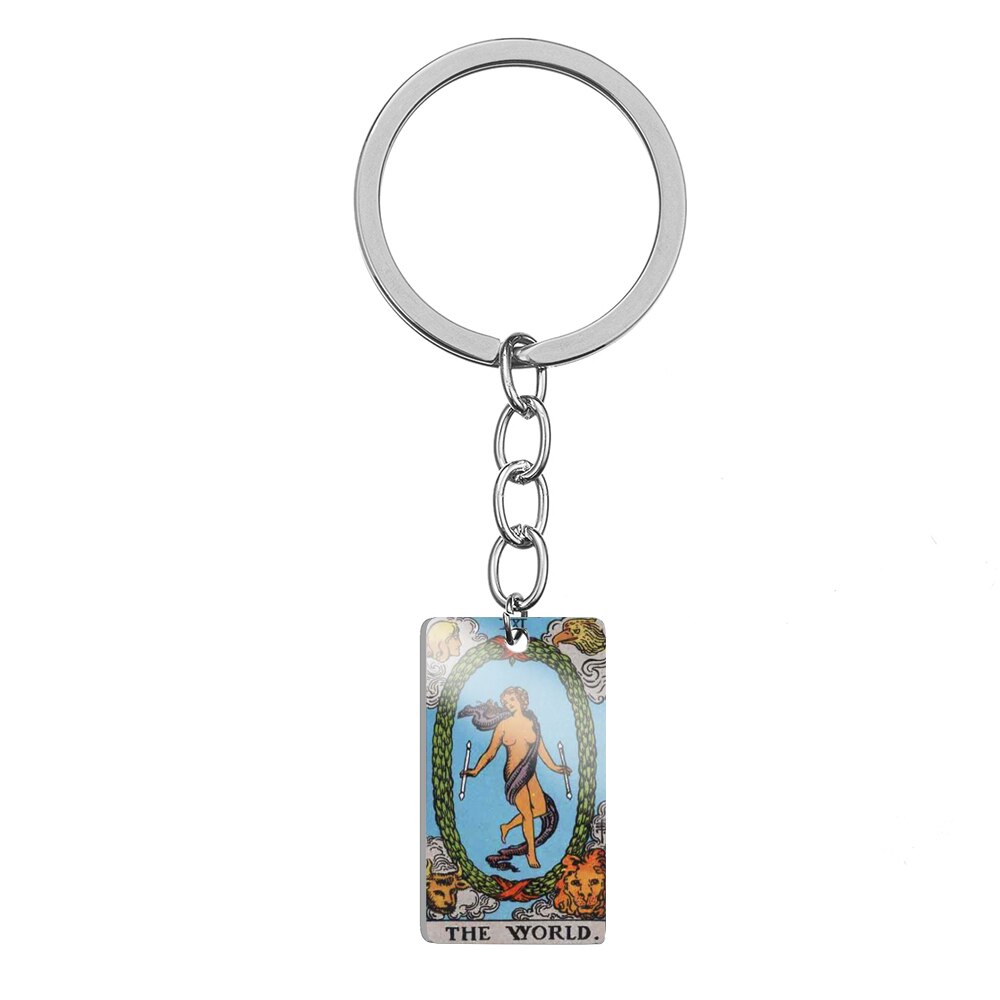 Major Arcana Stainless Steel Keychain | Tarot Card Accessories