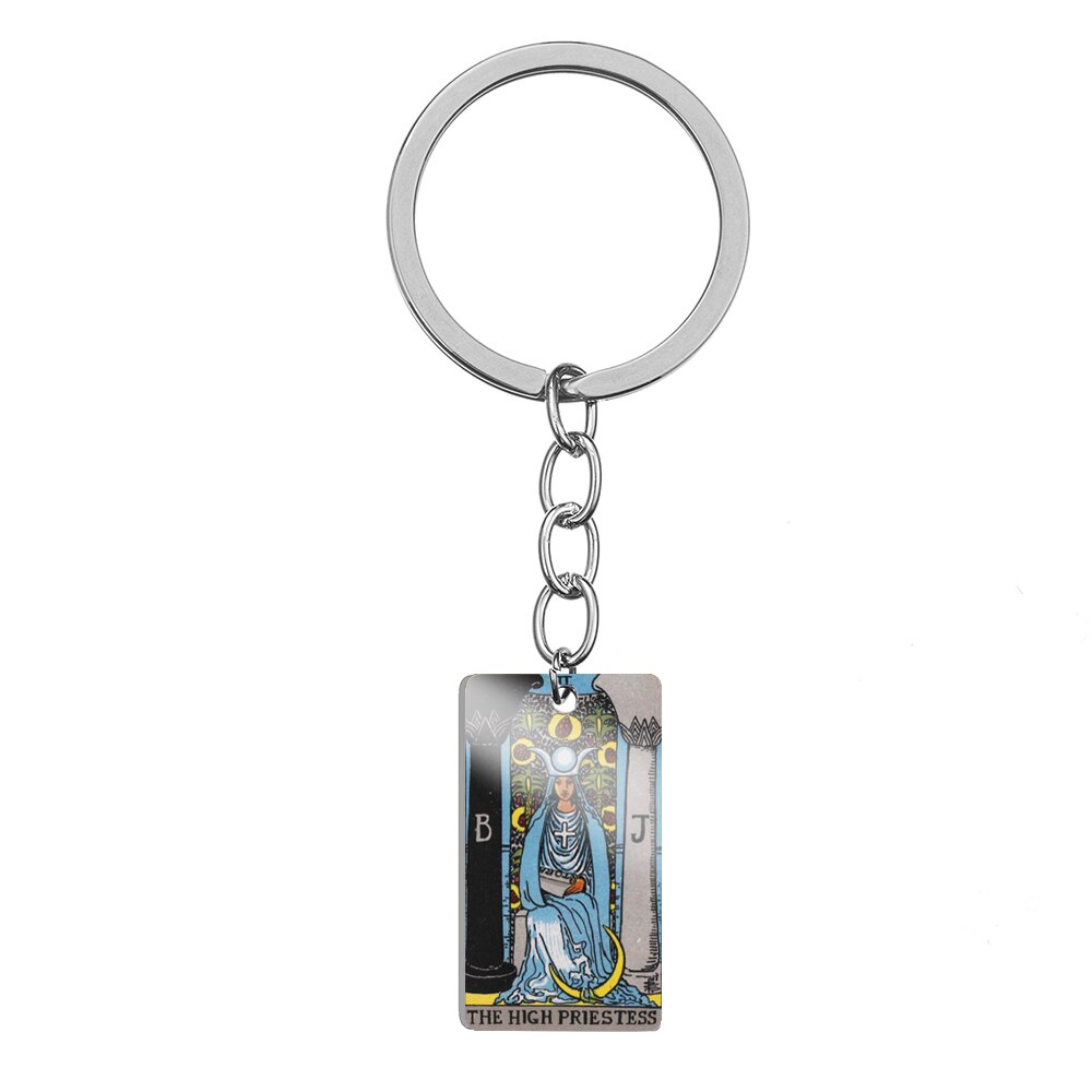 Major Arcana Stainless Steel Keychain | Tarot Card Accessories