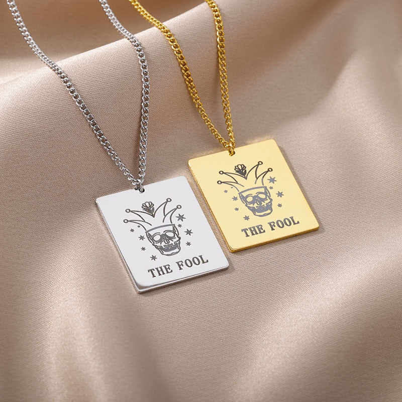 Vintage Tarot Card Pendant Necklace | Major Arcana Tarot Jewelry