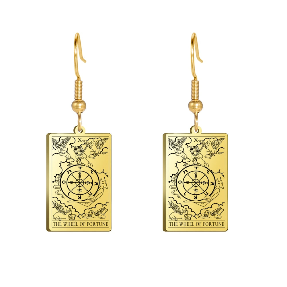 Tarot Card Gold/Silver Earring Set | Major Arcana, Spiritual Jewelry