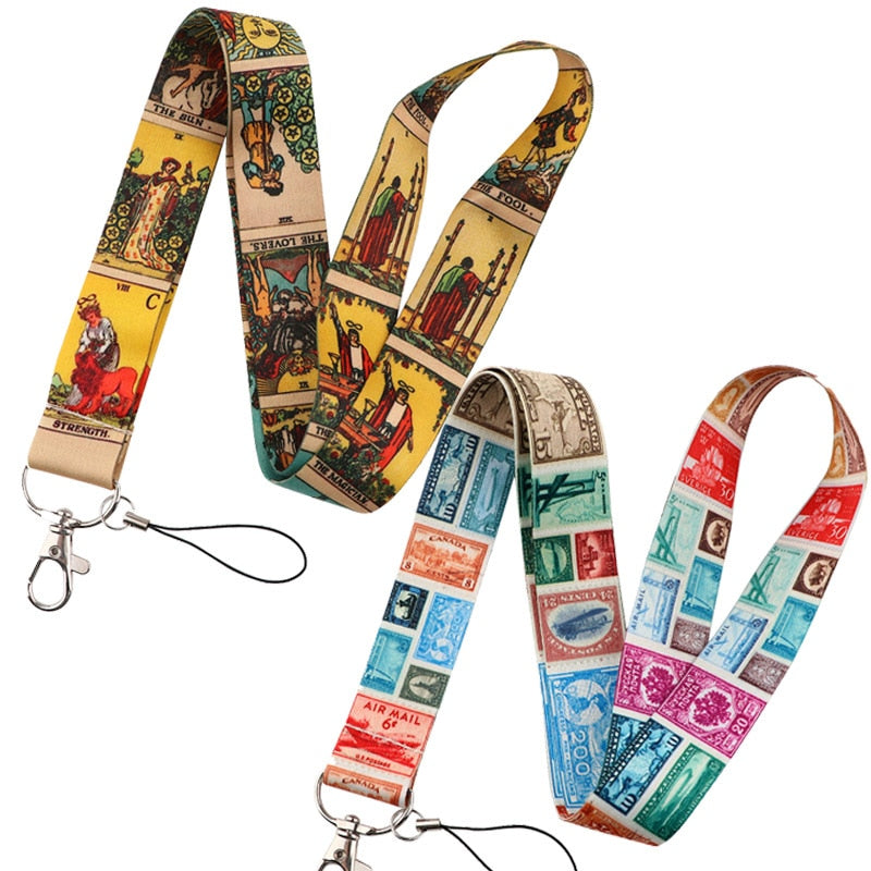 Tarot Card, Astrology Lanyard & Badge Holder | Major Arcana, Minor Arcana Keychain