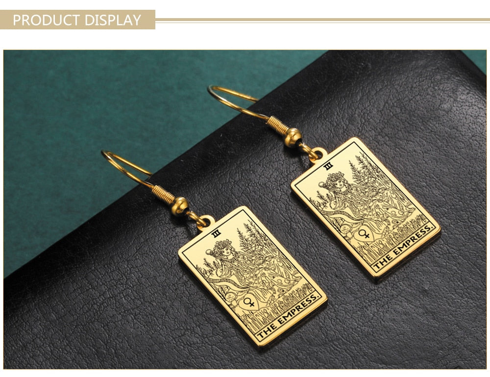 Tarot Card Gold/Silver Earring Set | Major Arcana, Spiritual Jewelry