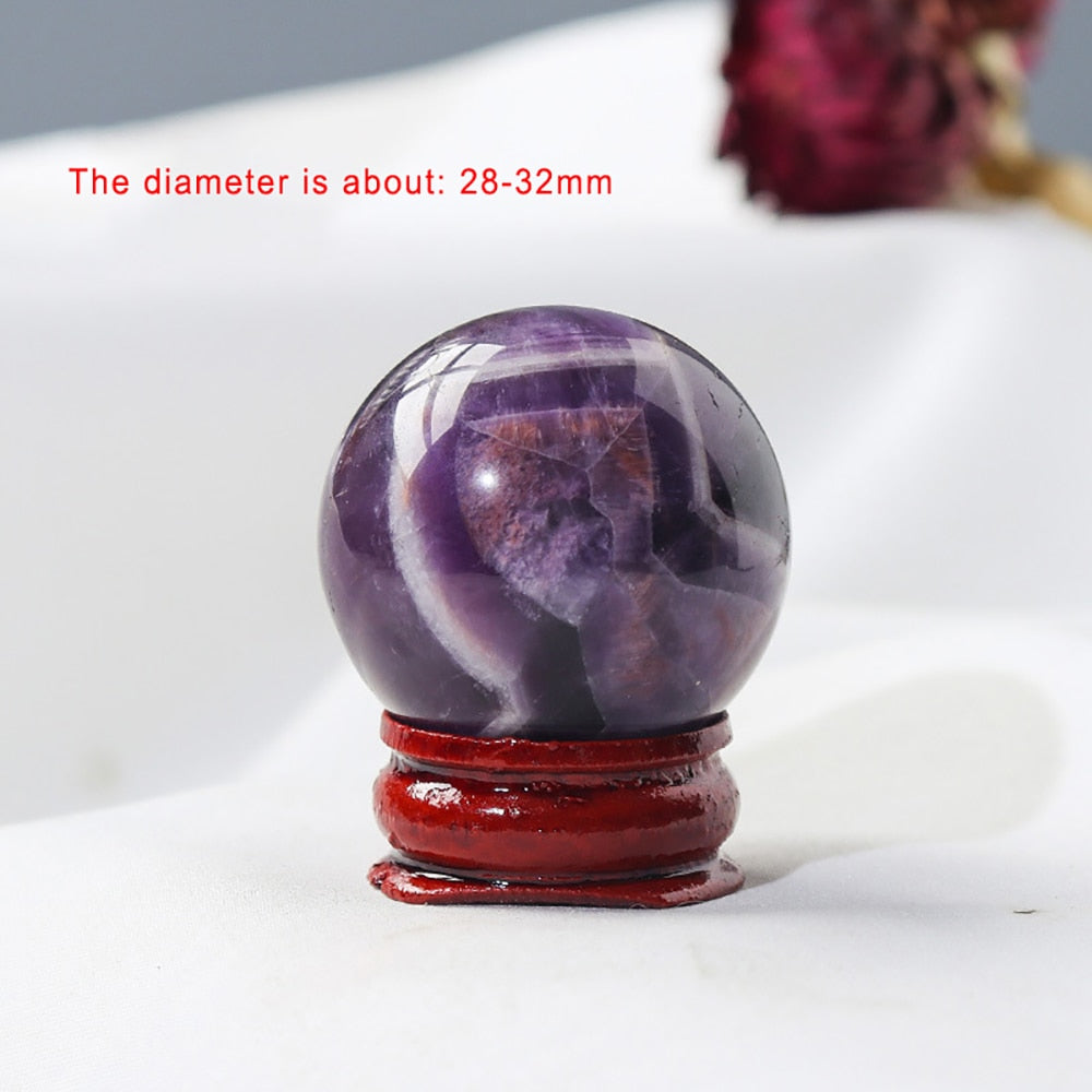 Amethyst Polished Crystal Ball Polished Globe | Reiki, Divination, Decor