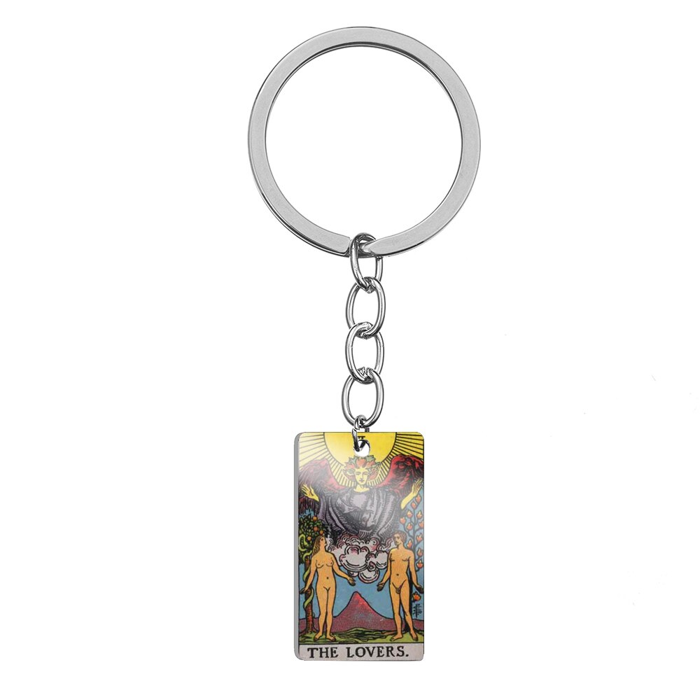 Major Arcana Stainless Steel Keychain | Tarot Card Accessories