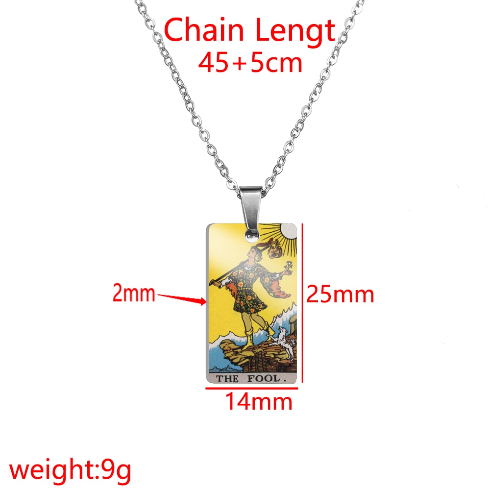 Tarot Card Necklace | True Color Rider-Waite-Smith Major Arcana Card