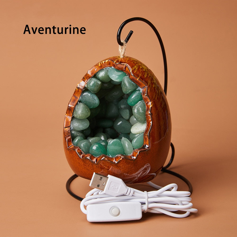 Natural Healing Crystal Stone Lamp - Light Decoration | Amethyst Cluster