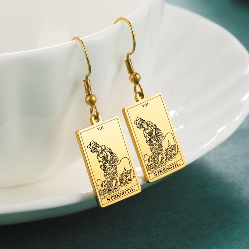 Tarot Card Gold/Silver Earring Set | Major Arcana, Spiritual Jewelry