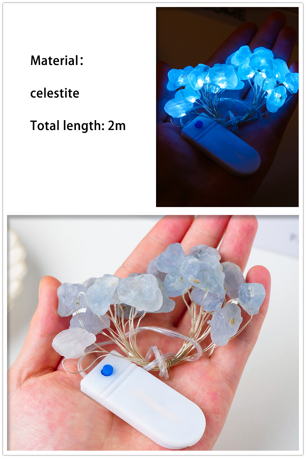 Natural Quartz Crystal Gemstone Glow Lights | Amethyst, Citrine Crystals for Healing