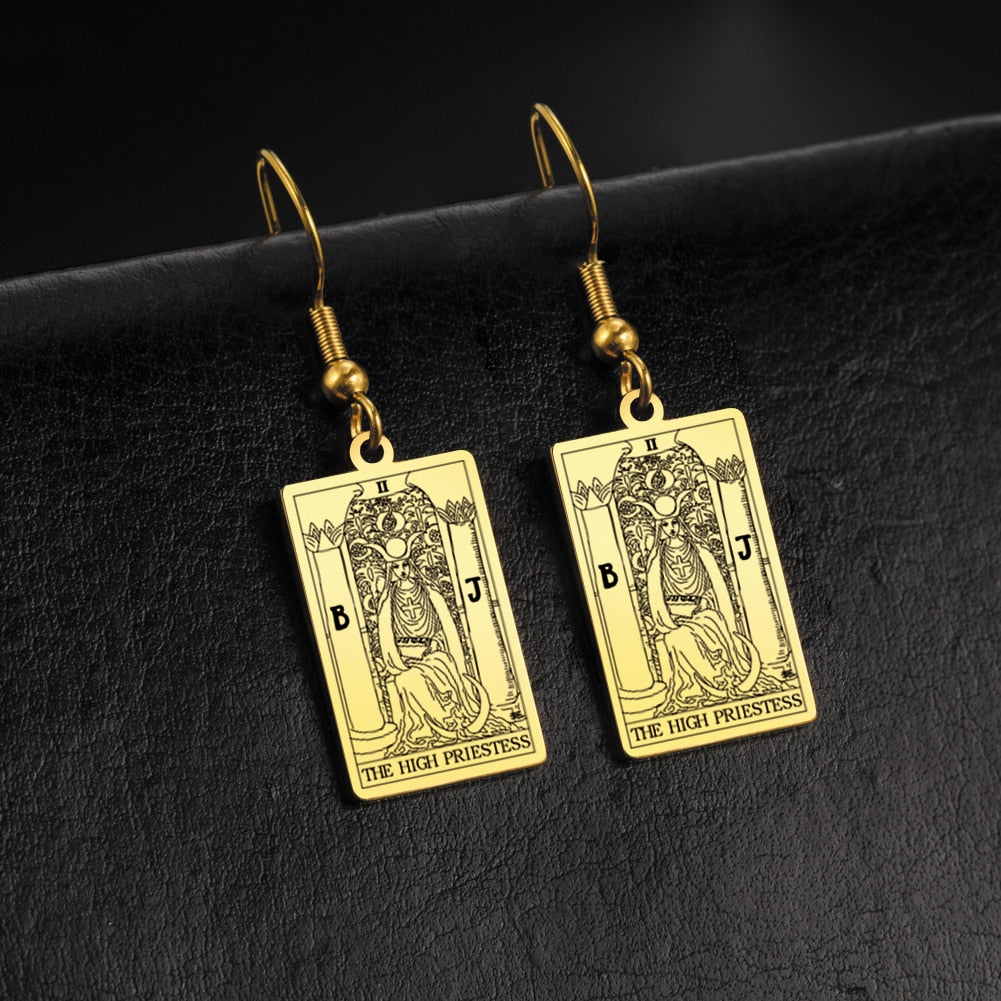 Tarot Card Gold/Silver Earring Set | Major Arcana, Spiritual Jewelry