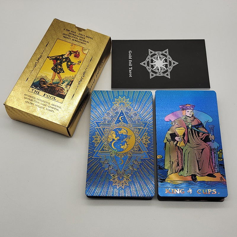 Premium Luxury Gold Foil Tarot Card Decks | Rider-Waite-Smith Oracle