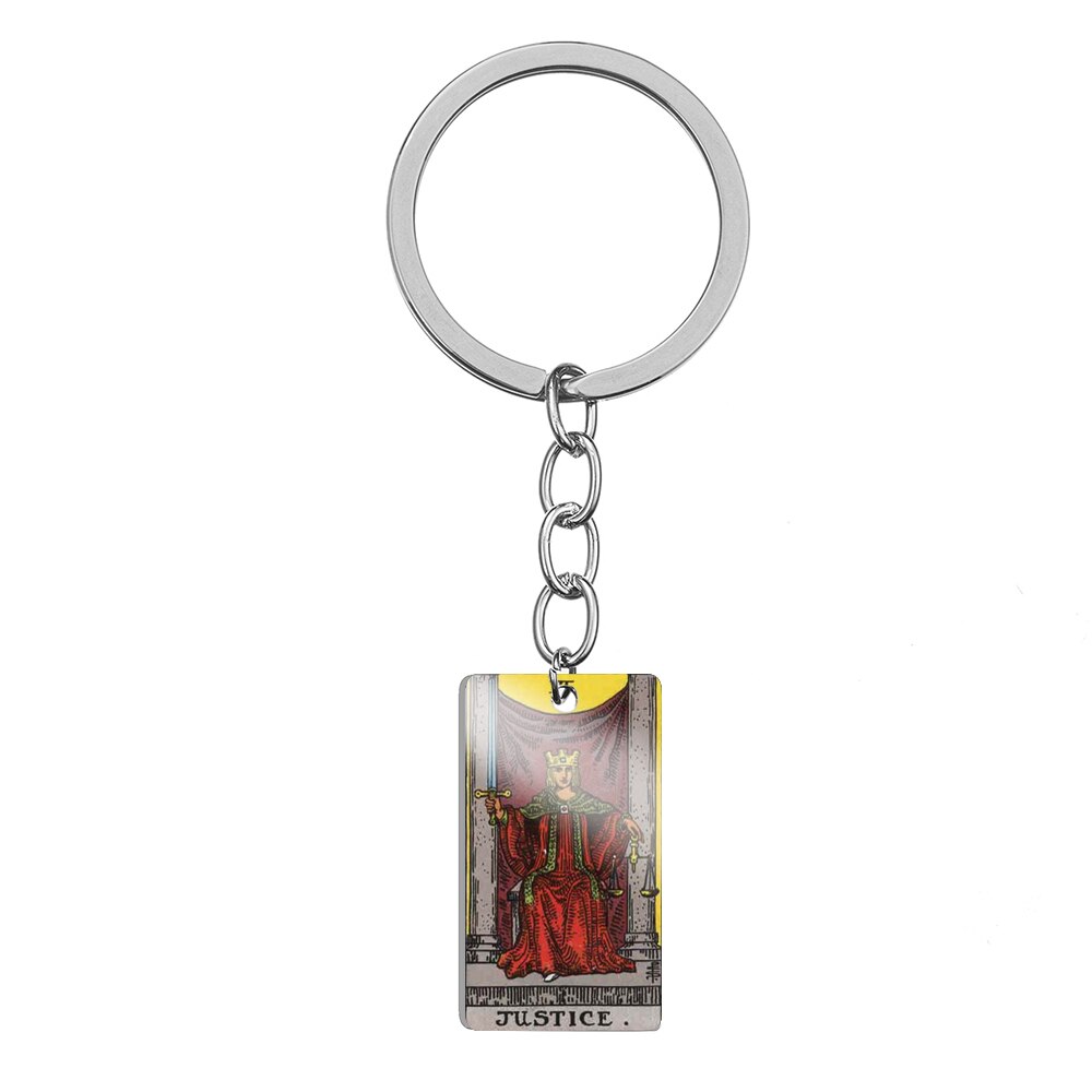 Major Arcana Stainless Steel Keychain | Tarot Card Accessories