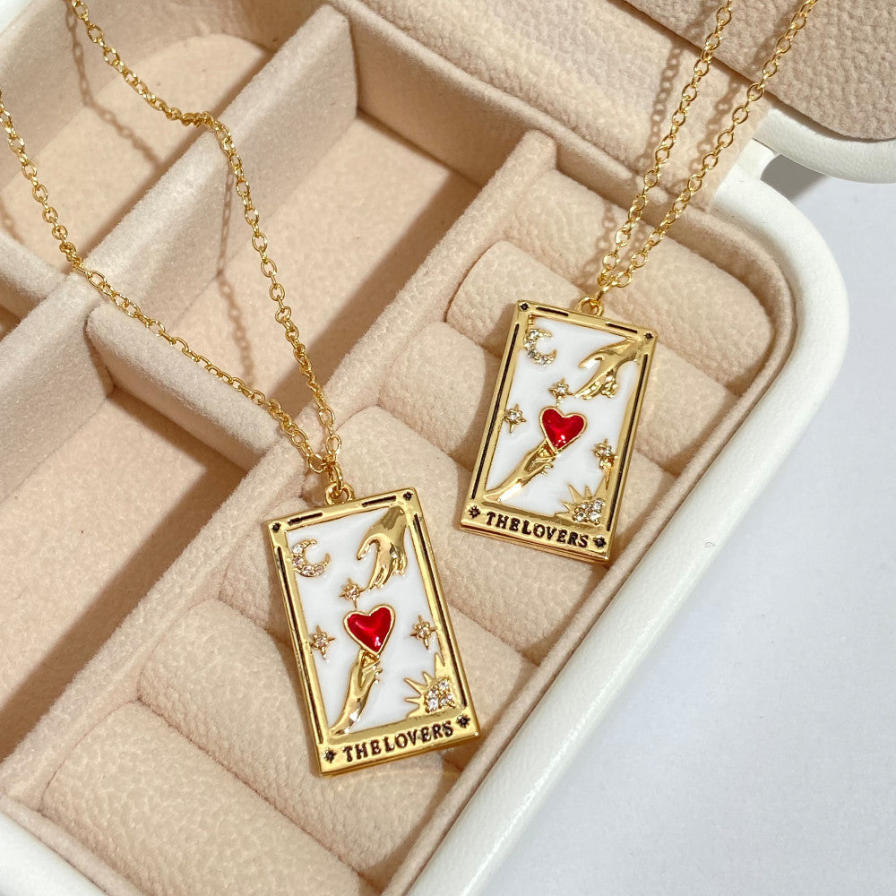 18k Gold Plated Tarot Card Necklace | Dainty, Major Arcana