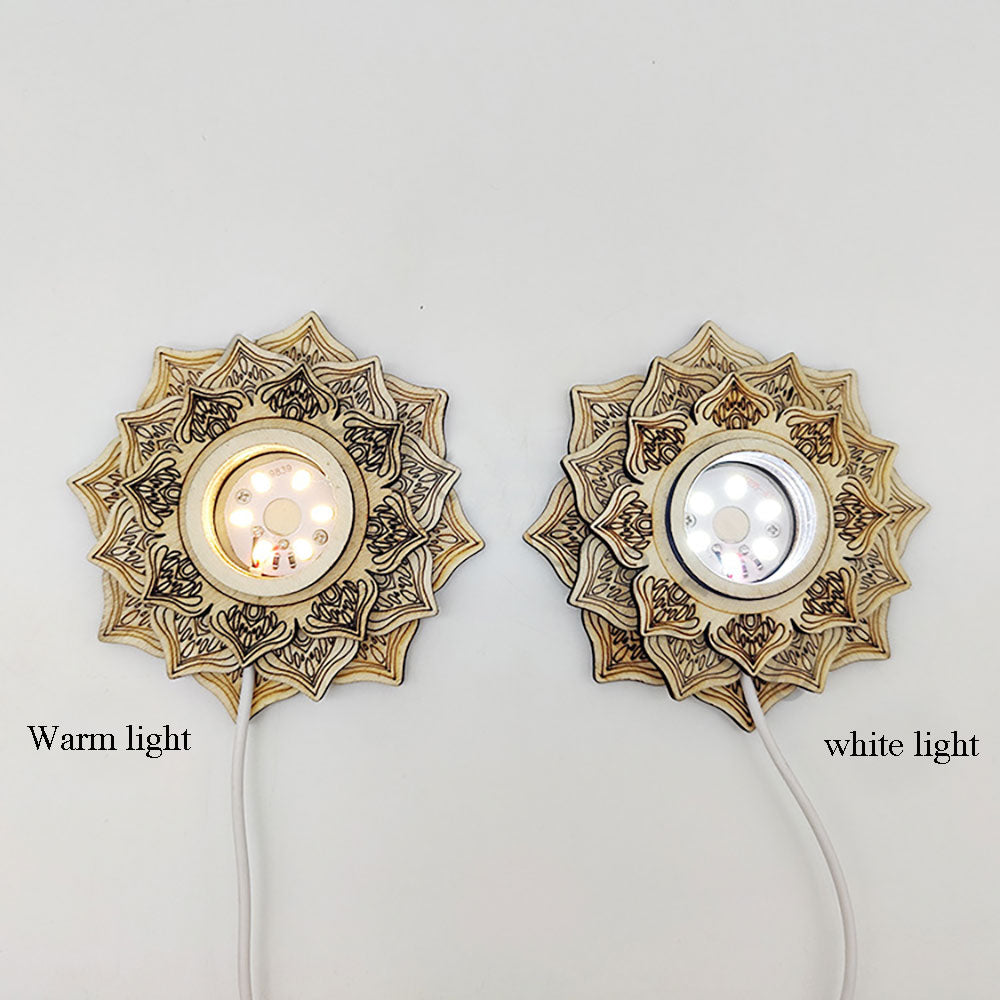 Crystal Ball LED Light Base and Holder | Colorful Wooden Crystal Ball Display