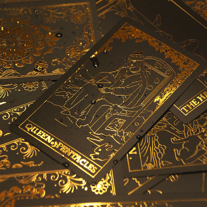 Black-Gold Foil Trim Tarot Card Deck