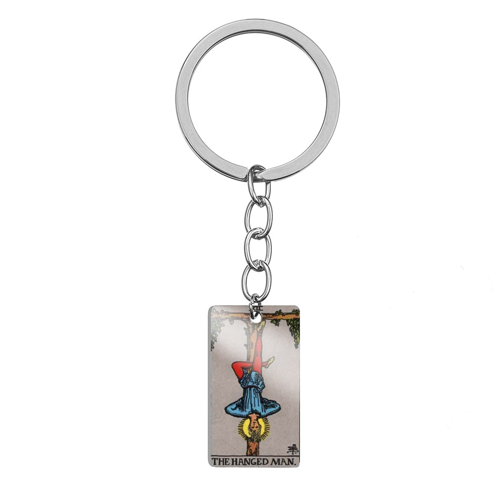 Major Arcana Stainless Steel Keychain | Tarot Card Accessories