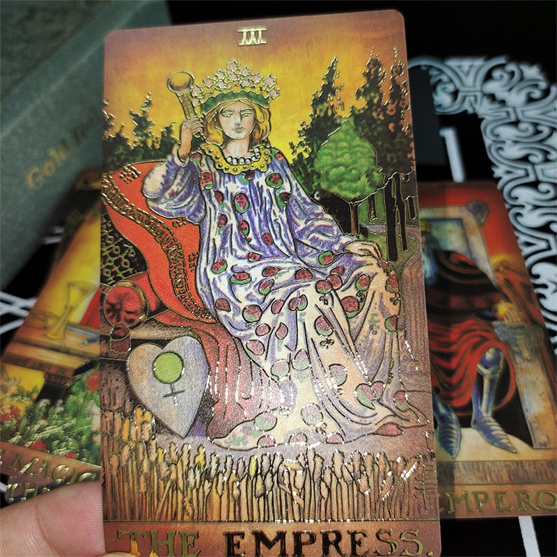 ‘Vintage Luxe’ Gold Foil Tarot Card Deck | Rider Waite Smith