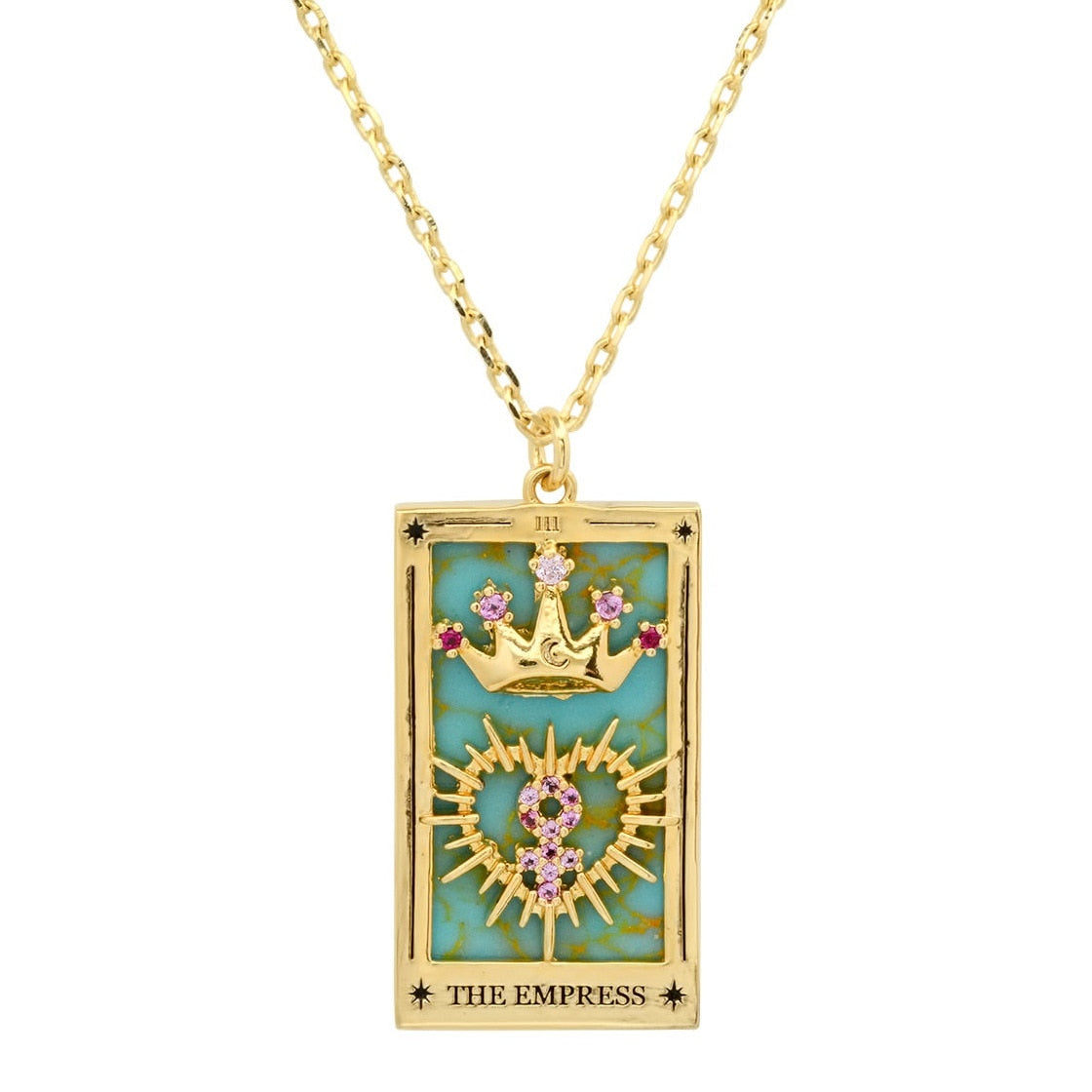 18k Gold Plated Tarot Card Necklace | Dainty, Major Arcana