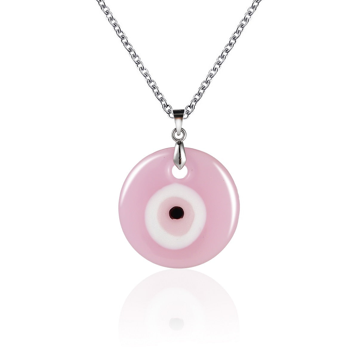Nazar Amulet Evil Eye Pendant Necklace | Glass Eye & Leather Rope