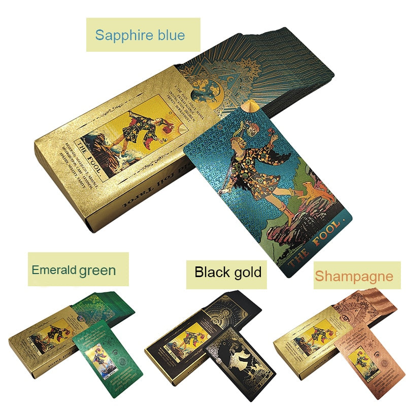 Premium Luxury Gold Foil Tarot Card Decks | Rider-Waite-Smith Oracle