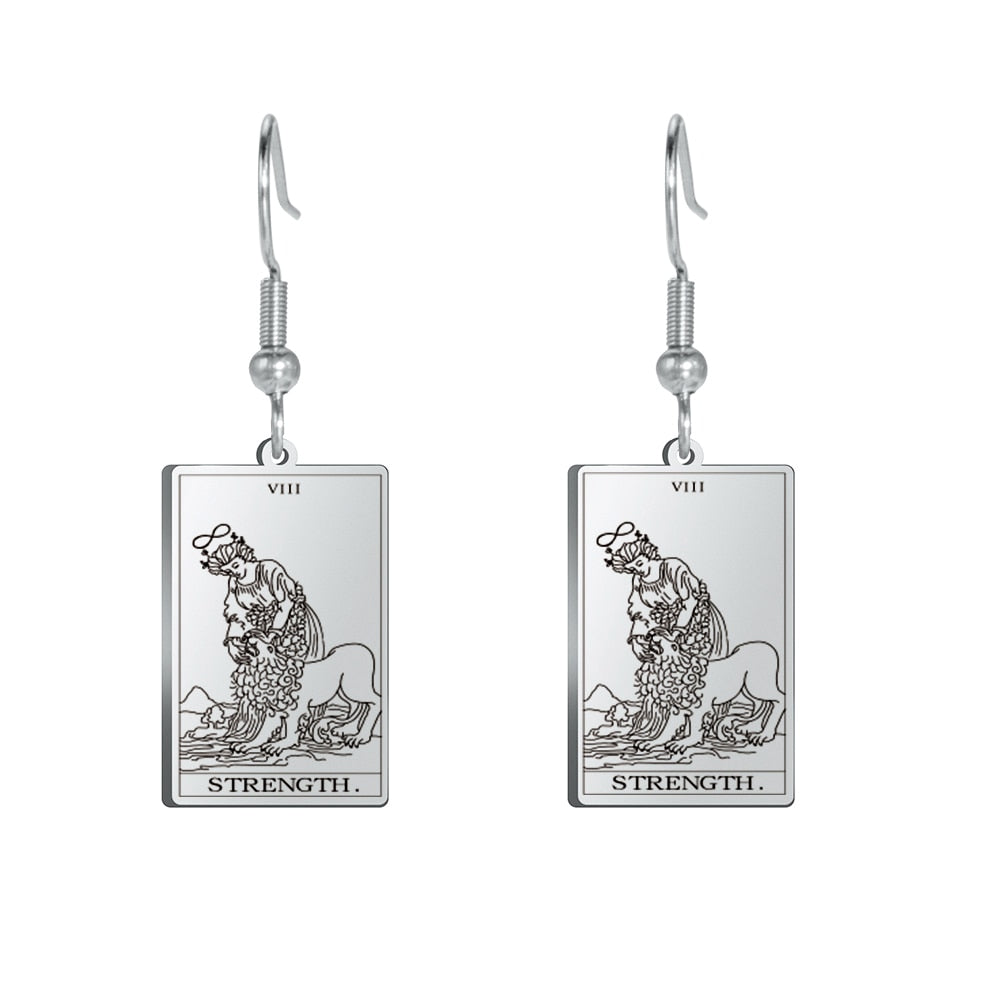 Tarot Card Gold/Silver Earring Set | Major Arcana, Spiritual Jewelry