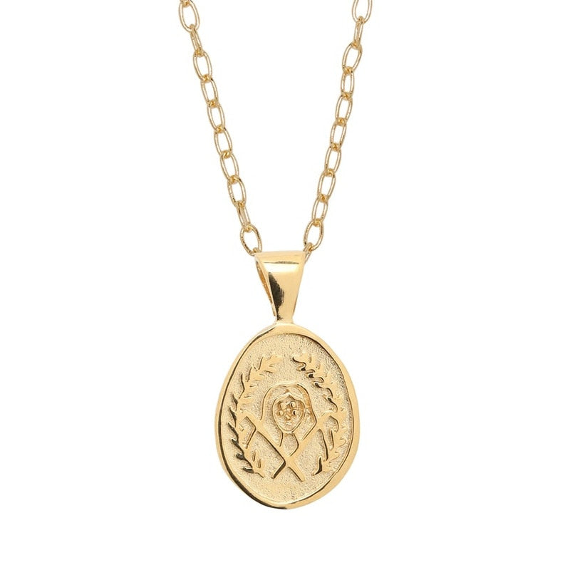 Oval Dainty Tarot Card Necklace| Major Arcana Jewelry