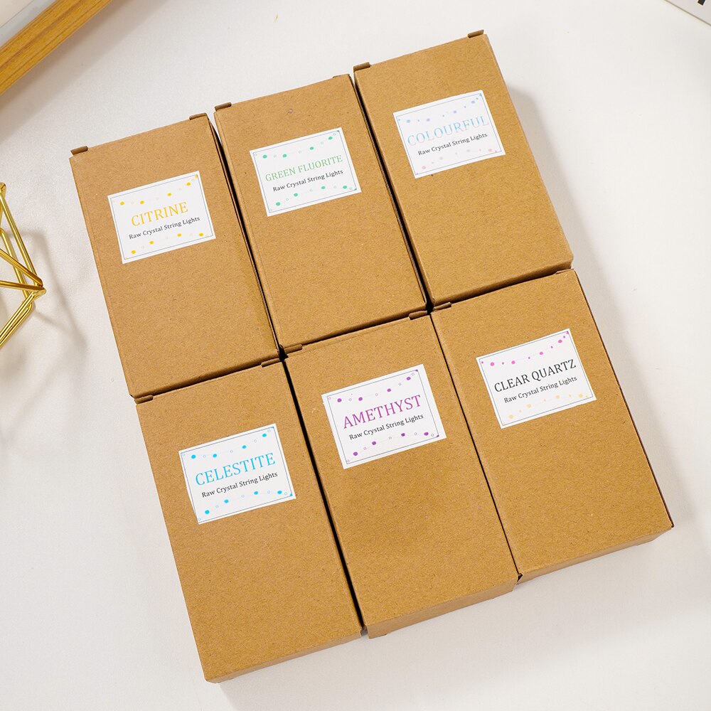 Natural Quartz Crystal Gemstone Glow Lights | Amethyst, Citrine Crystals for Healing