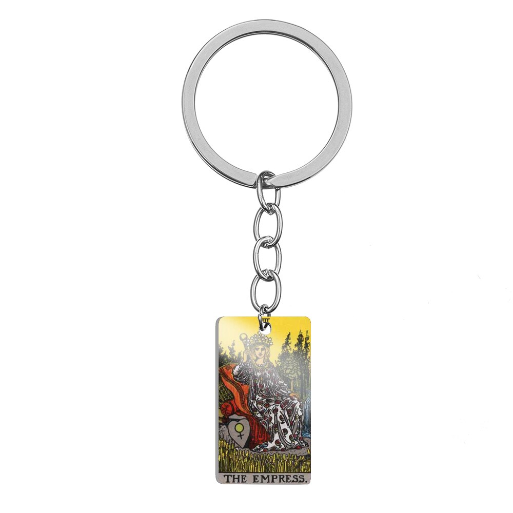 Major Arcana Stainless Steel Keychain | Tarot Card Accessories