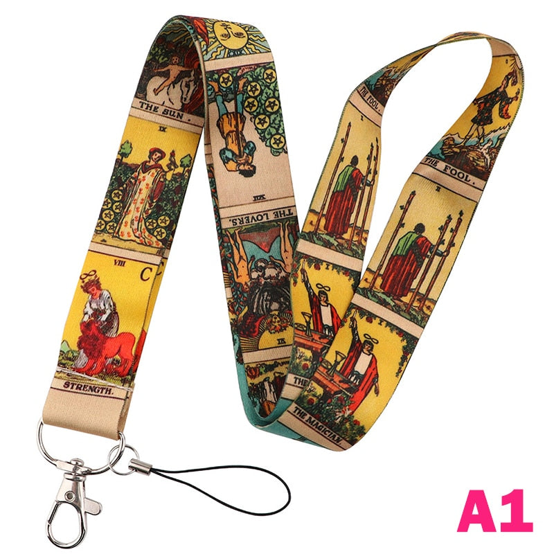 Tarot Card, Astrology Lanyard & Badge Holder | Major Arcana, Minor Arcana Keychain