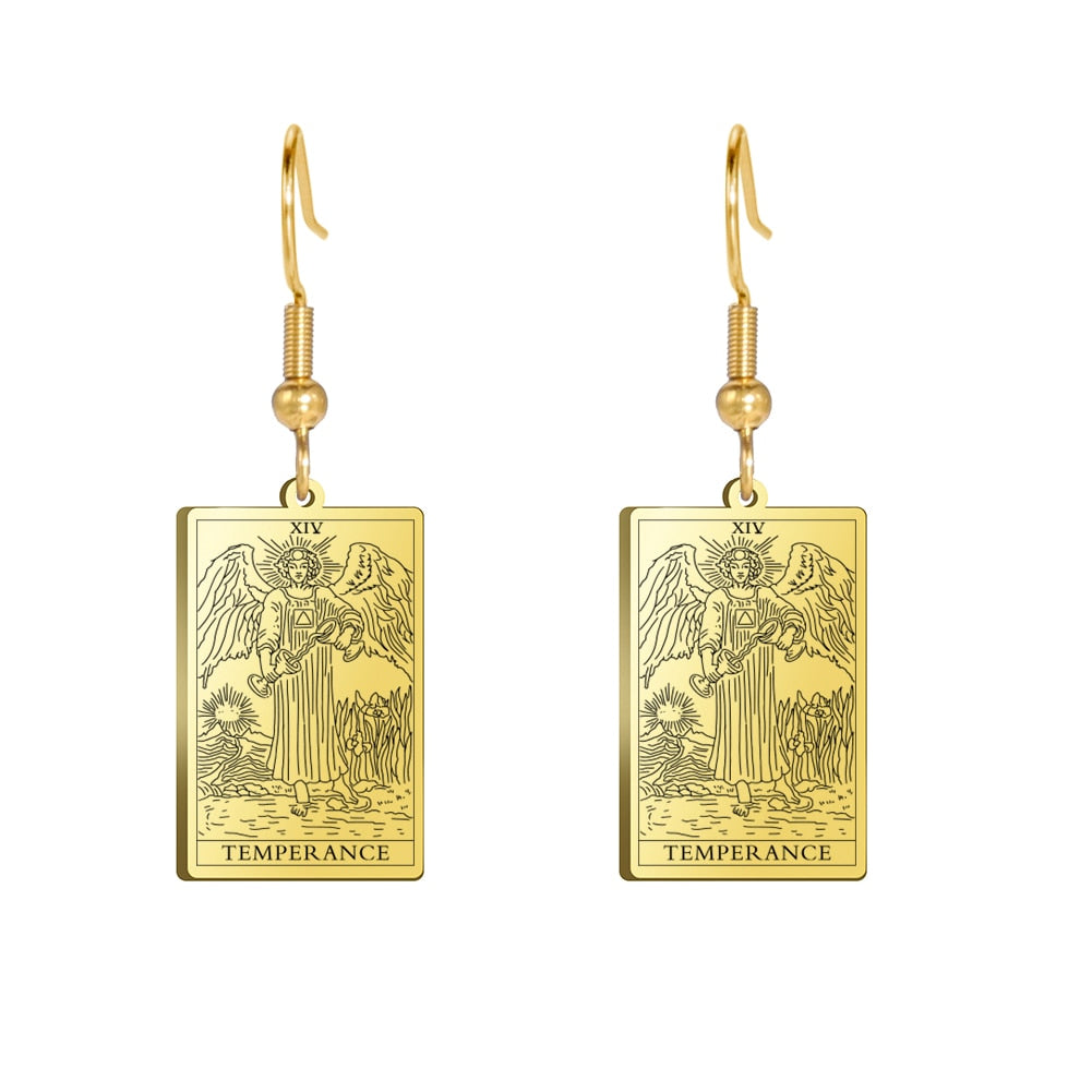 Tarot Card Gold/Silver Earring Set | Major Arcana, Spiritual Jewelry