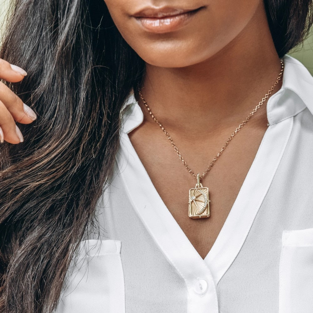 Moon and Stars Necklace Pendant | Astrology Jewelry