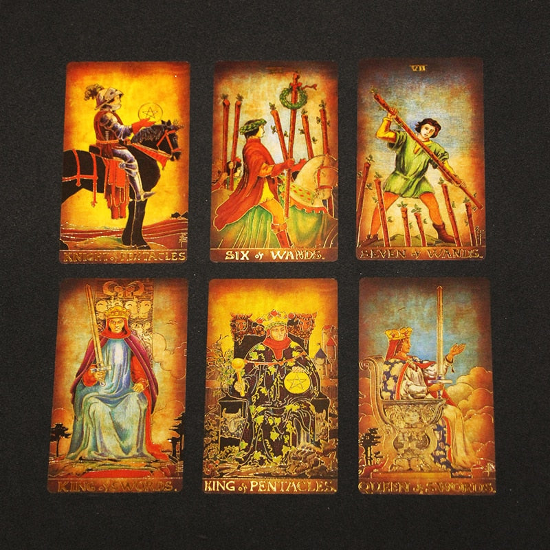 Gold Foil 'Vintage Fire' Tarot Card Deck