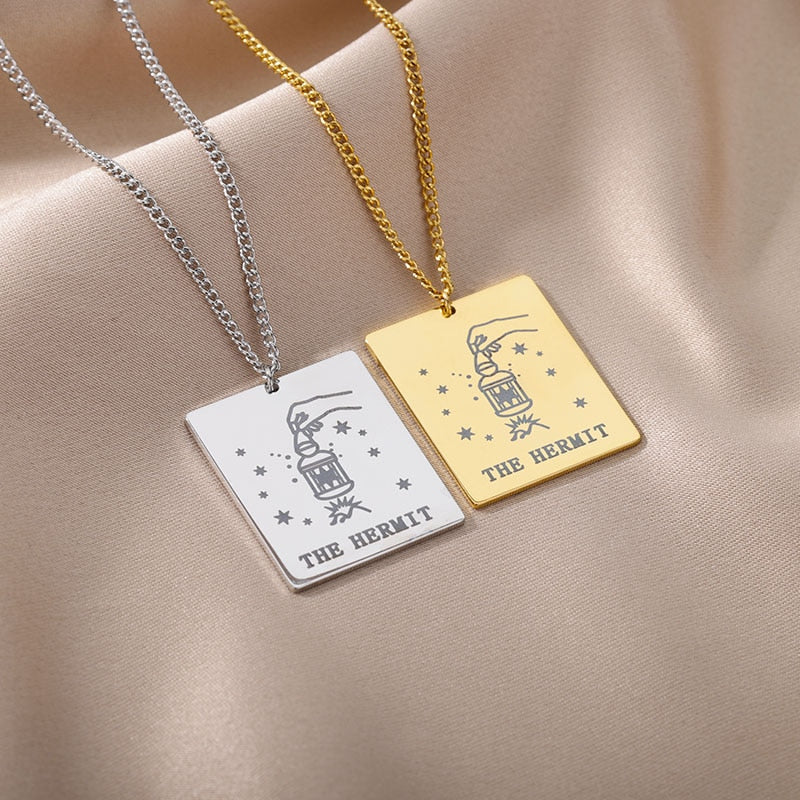 Vintage Tarot Card Pendant Necklace | Major Arcana Tarot Jewelry
