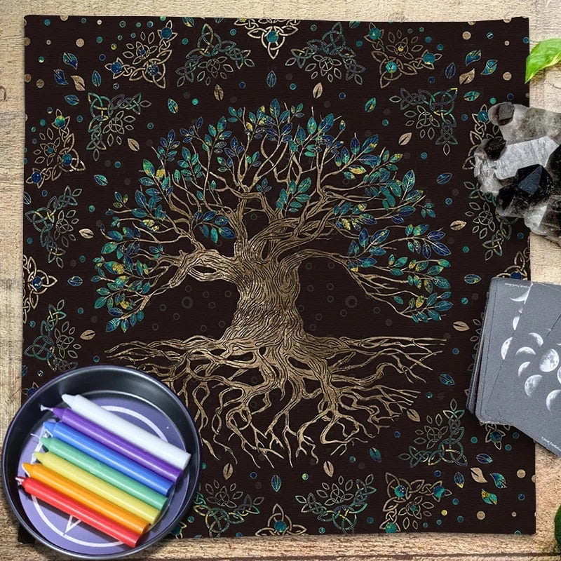 'Tree of Life' Tarot Divination Mat - Alter Tablecloth & Tapestry