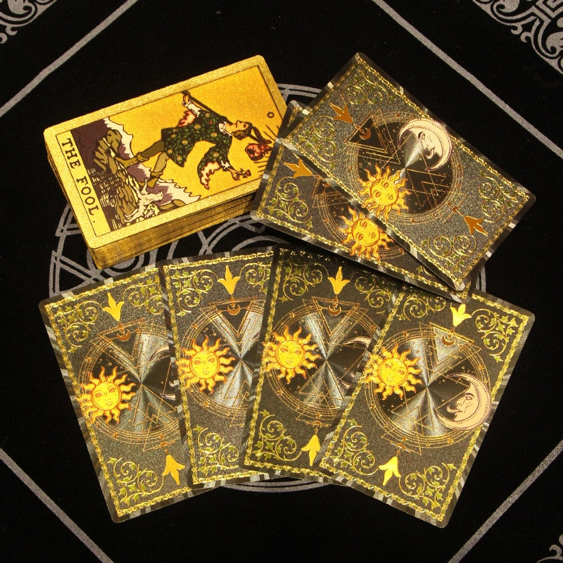 Mystic Astro Gold & Silver Foil Tarot Card Deck | Rider-Waite-Smith