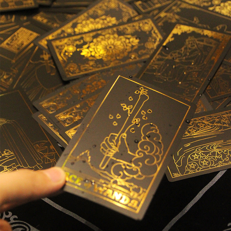 Black-Gold Foil Trim Tarot Card Deck