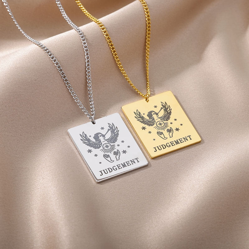 Vintage Tarot Card Pendant Necklace | Major Arcana Tarot Jewelry
