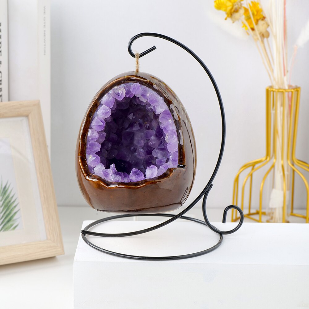 Natural Healing Crystal Stone Lamp - Light Decoration | Amethyst Cluster