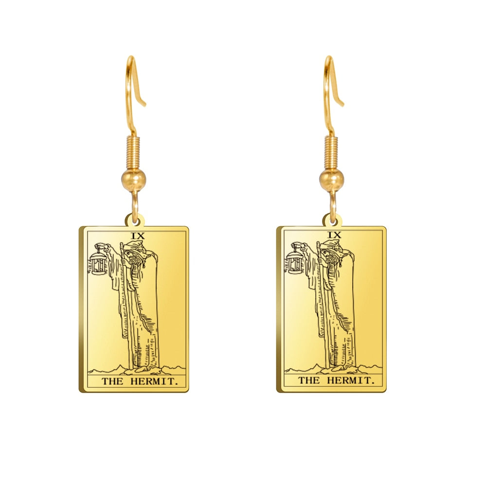 Tarot Card Gold/Silver Earring Set | Major Arcana, Spiritual Jewelry