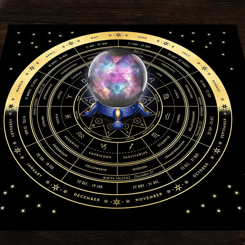 Tarot Wall Tapestry, Divination Mat | Tarot Readings, Divination, Wall Decor