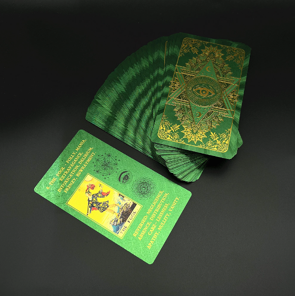 Emerald Foil Tarot Card Set | Rider-Waite Divination Deck