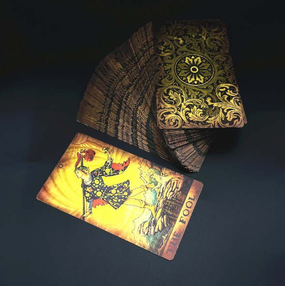 Gold Foil 'Vintage Fire' Tarot Card Deck