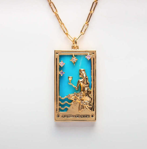 18k Gold Plated Tarot Card Necklace | Dainty, Major Arcana