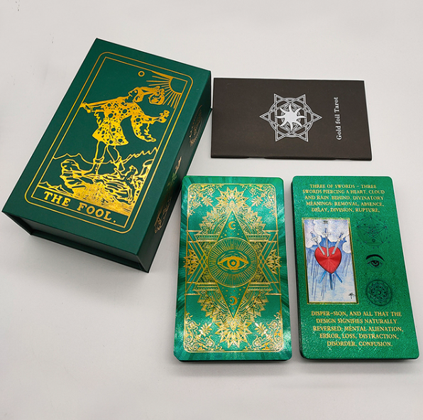 Emerald Foil Tarot Card Set | Rider-Waite Divination Deck