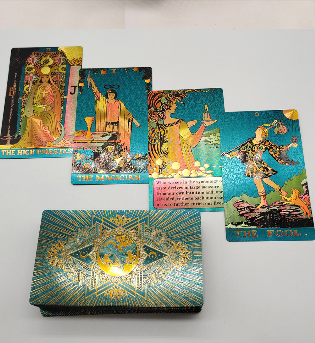 Teal Foil Premium Rider-Waite-Smith tarot Card Deck