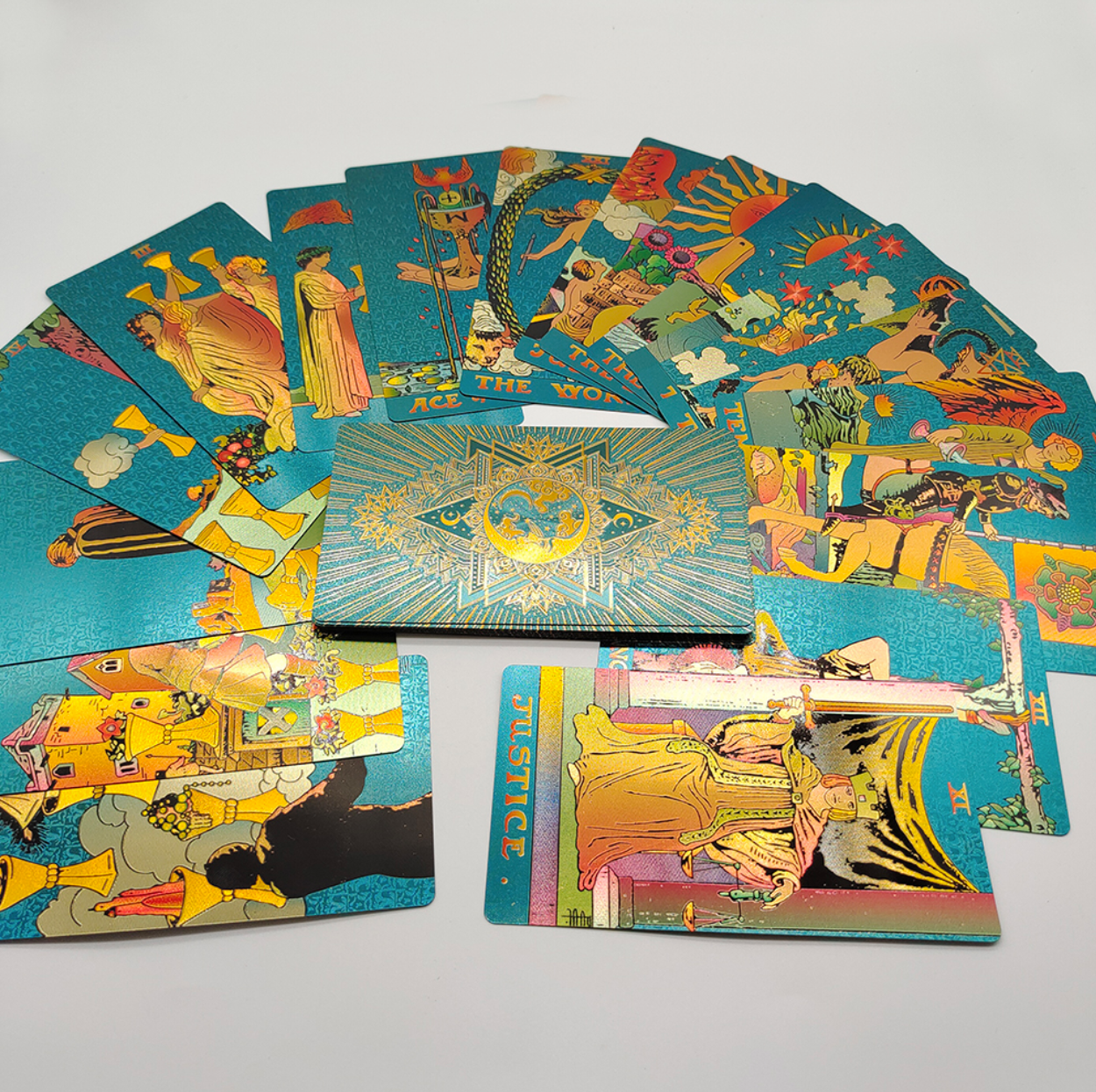 Teal Foil Premium Rider-Waite-Smith tarot Card Deck