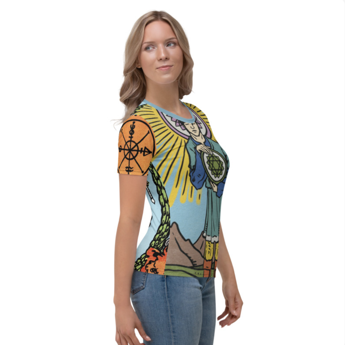 Women's Tarot Card & Chakra All-Over T-Shirt