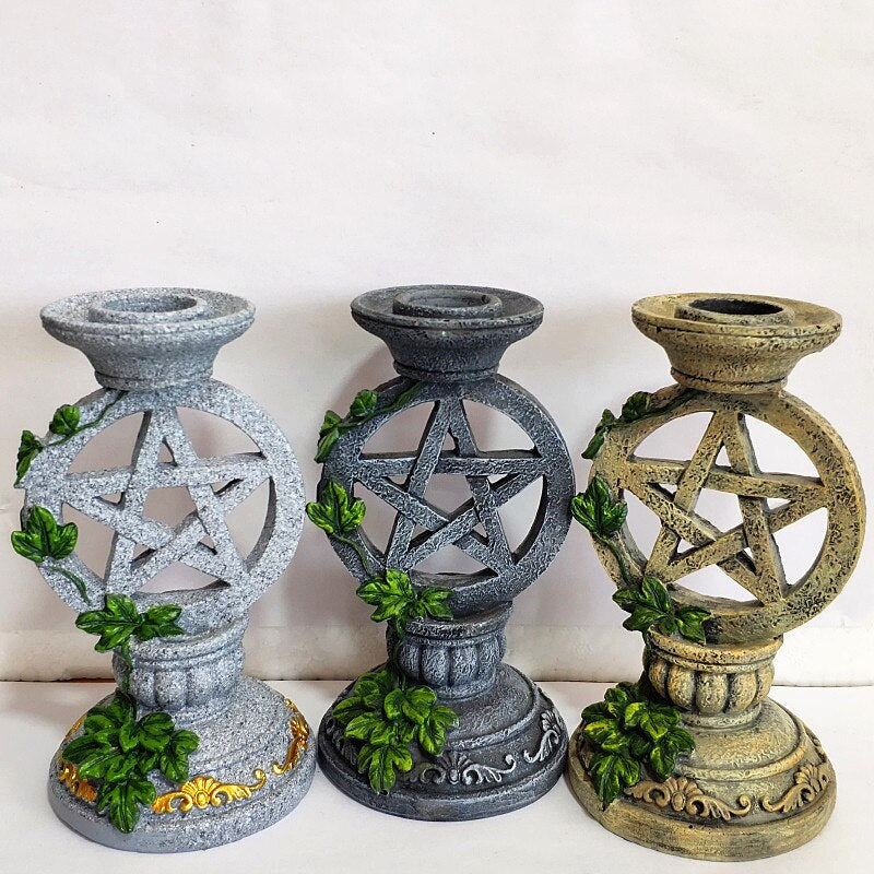 Pentagram Candlestick Holder | Altar Ceremony Accesoriess